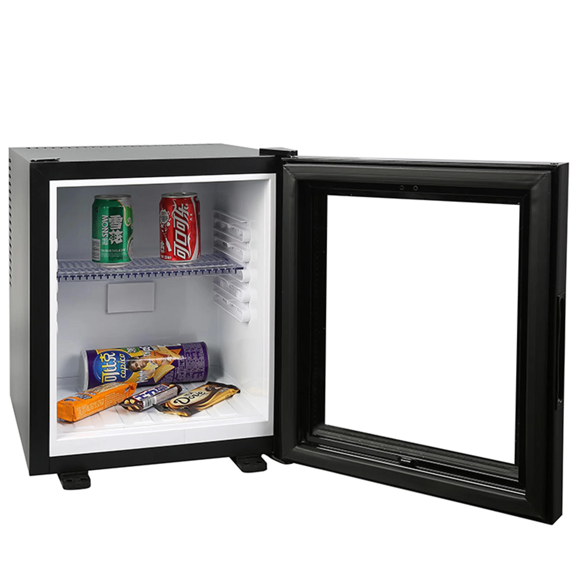Built In Mini Fridge Cabinet Furniture Compact Refrigerators with Glass door Fridge for Hotel use