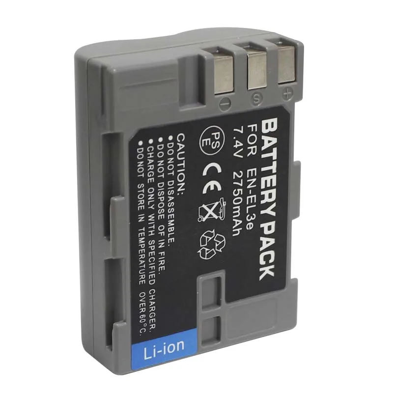 7 4 V литий-ионная аккумуляторная батарея EN-EL3 EN-EL3E для Nikon D700 D90 D80 D70 D50 D200 D300S D300 цифрового однообъективного зеркального