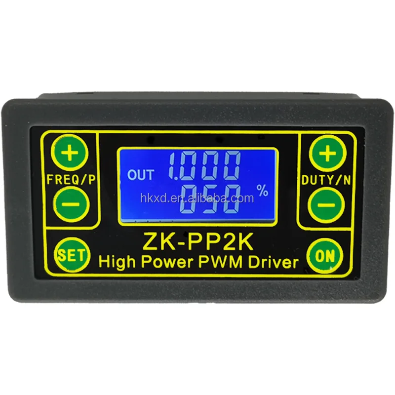 ZK-PP2K 8A150W Driver Module Motor Lamp Dual Mode LCD PWM Pulse Frequency Duty Cycle Adjustable Signal Generator