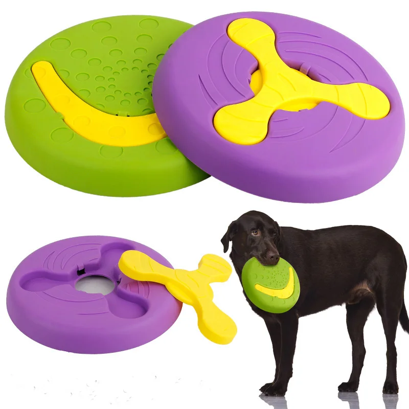 
Dog flying disc rubber dog toy pet training toy 