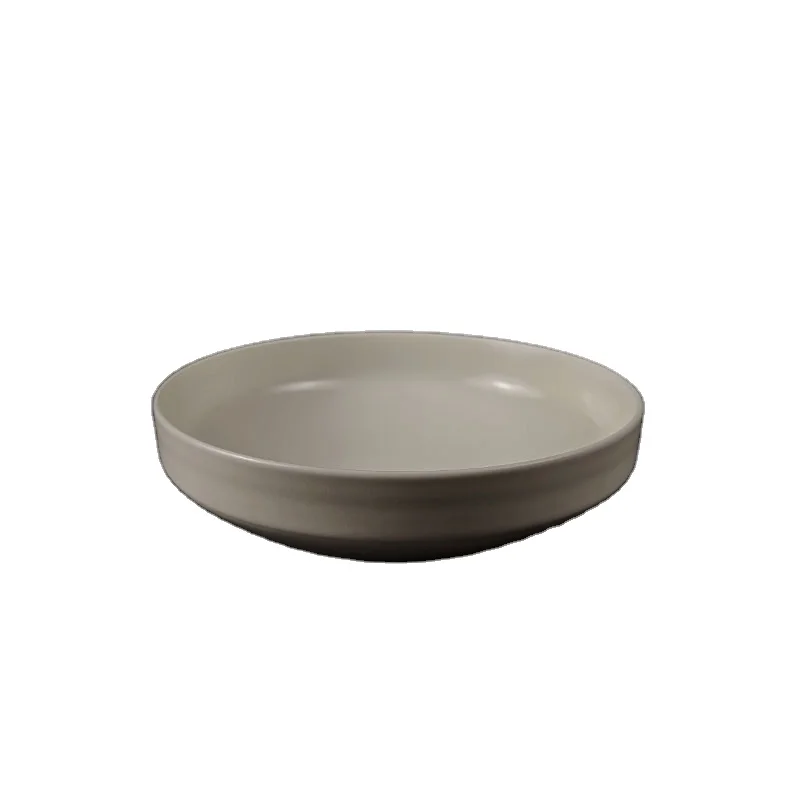 Senior Korean restaurant custom logo Ceramic Crockery  serving bowl salad plate(simple)