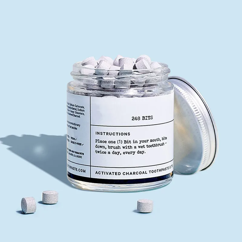 Private label tooth tablets teeth whitening toothpaste tablets for sensitive teeth