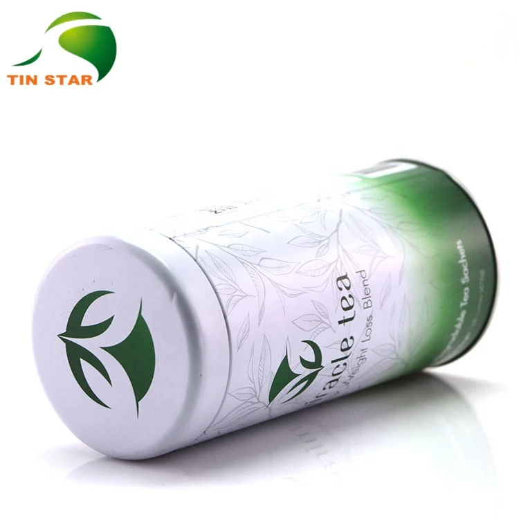 Wholesale High Quality Small Metal Packaging Round Shape Tea Tin Canister Can