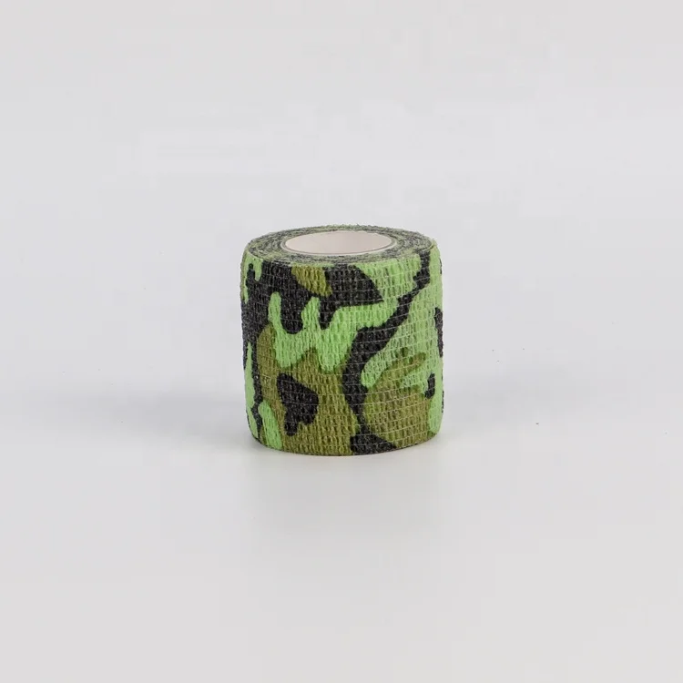 Athletic Customized Camouflage Stretch Fabric Self Adhesive  Elastic Cohesive Bandage For Outdoor Hunting Shooting Tool