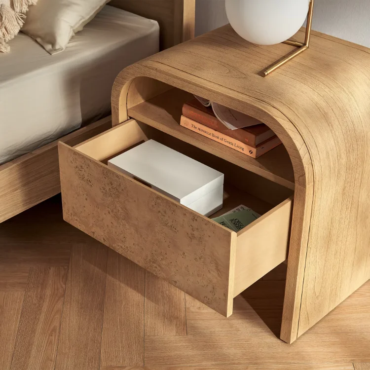 Customized Manufacturer Nordic Drawer Bedroom Bedside Night Table Ultra-narrow Storage Cabinet Living Room Coffee Side Table