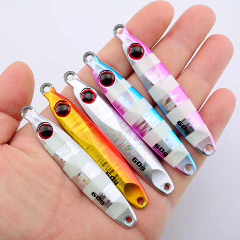 FUNADAIKO New Tungsten  jigging  lure slow jig 10g 15g 25g 30g 40g 60g lead fishing baits luminous fishing lures hard jig lure