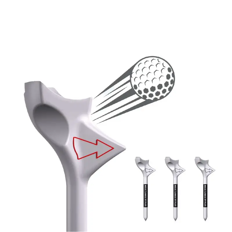 Mele Golf 10 Pack of Green Premium 10 Degree 83mm Golf Tees Pc Plastic Material Can Withstand Multiple Impacts Without Breaking