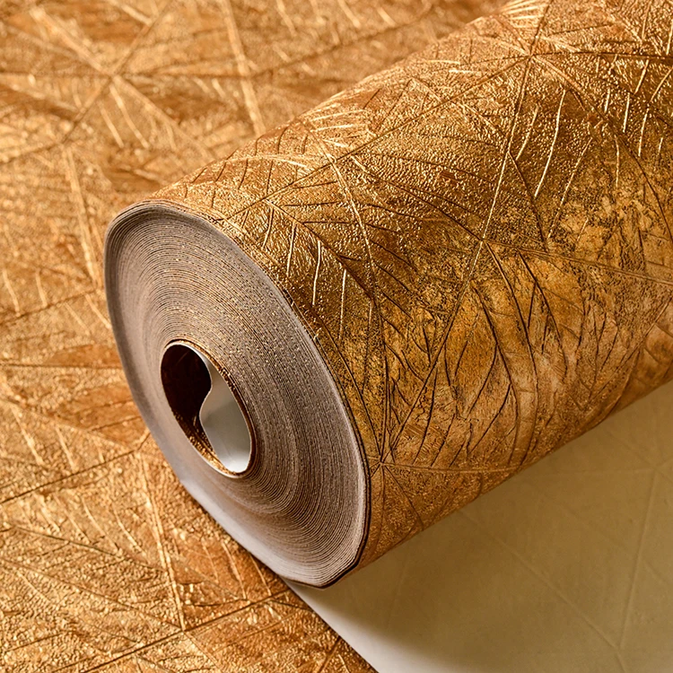 China Supplier leaf texture design Vinyl Wallpaper
