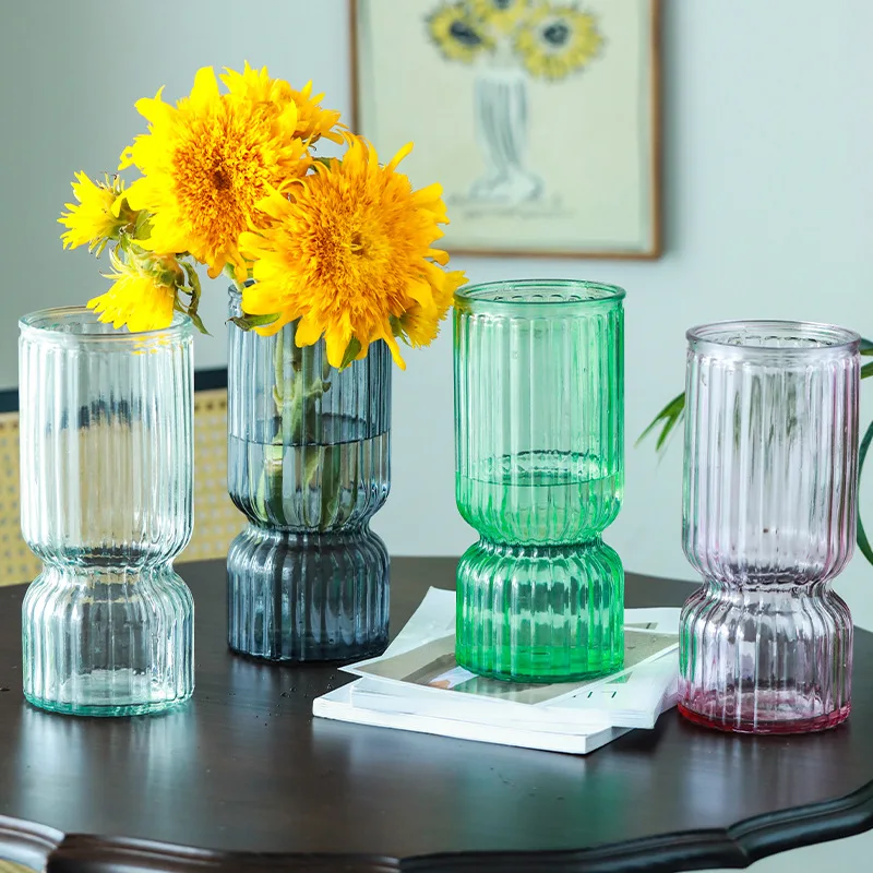 Bud Vases Glass Set, Clear Small Serene Spaces Living Vase Home Decor glass vases cylinder clear