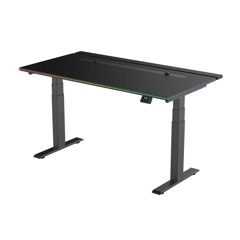 JIECANG эргономичный двухмоторный RGB-свет ПК компьютерный Электрический сидячий стол игровой для киберспорта