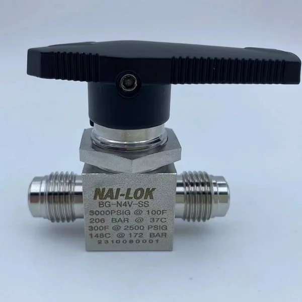 NAI-LOK Metal face seal Male Metal face seal  ball valve Stainless steel high pressure 3000psi 2way valve gas valve