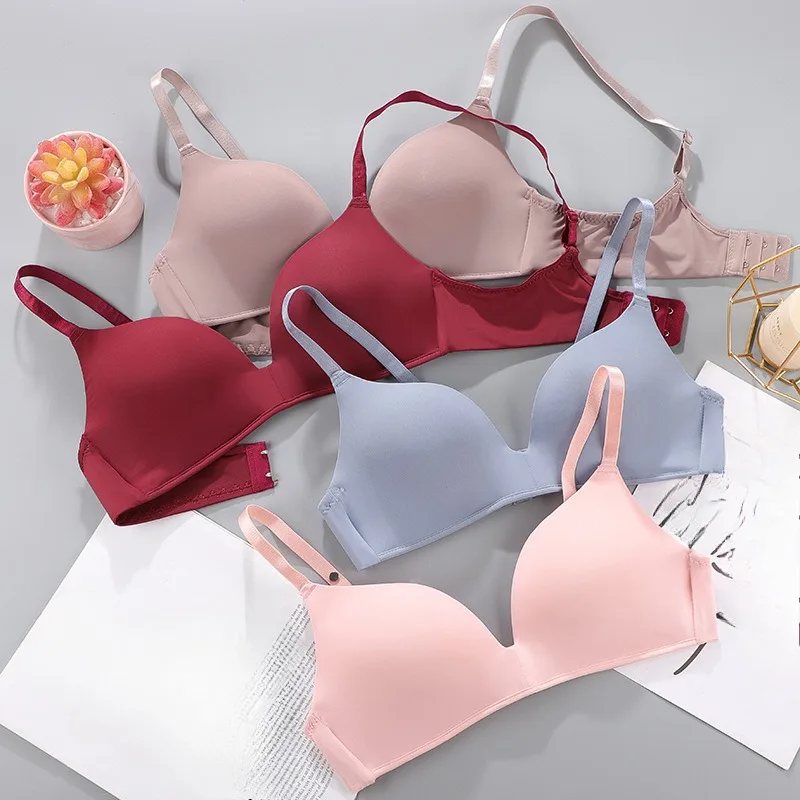 Drop shipping sexy Girls Fashion Simple Solid Color Push Up sport seamless hot women s sports bra suppliers