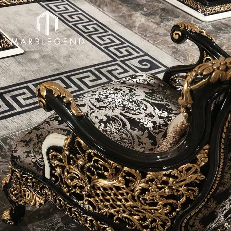luxury palace decor antique sofa solid wood carved royal sofa set furniture interior design