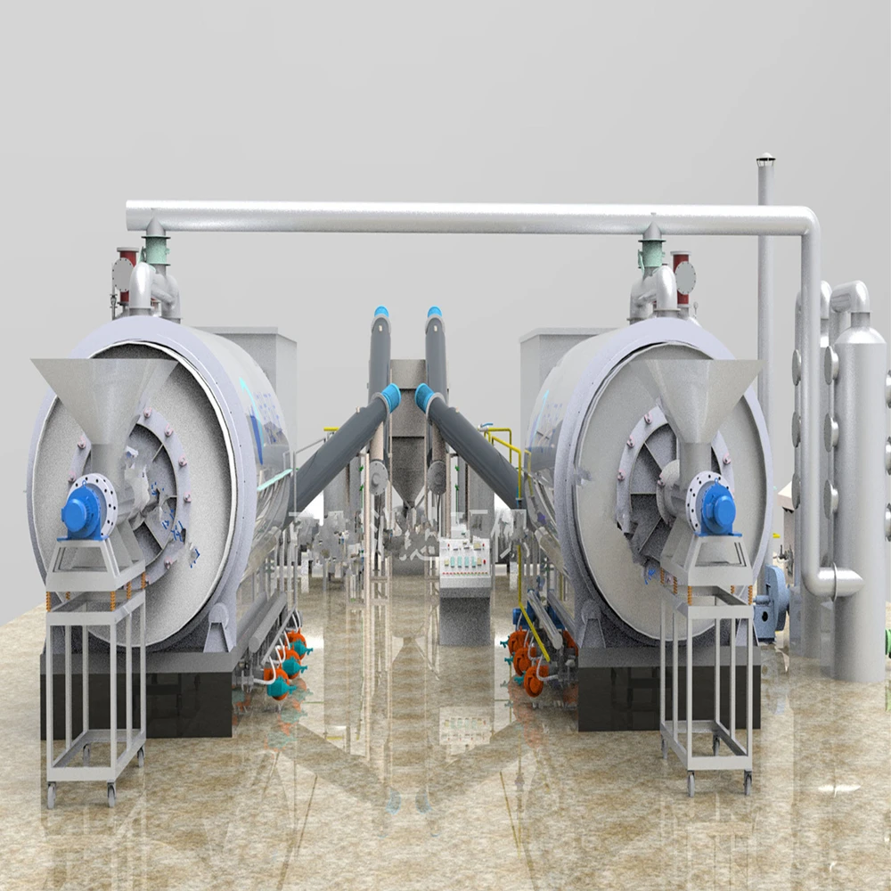 Plastic and tyre pyrolysis plant Waste plastic to biodiesel plant Tire cutter machine for pyrolysis oil plant