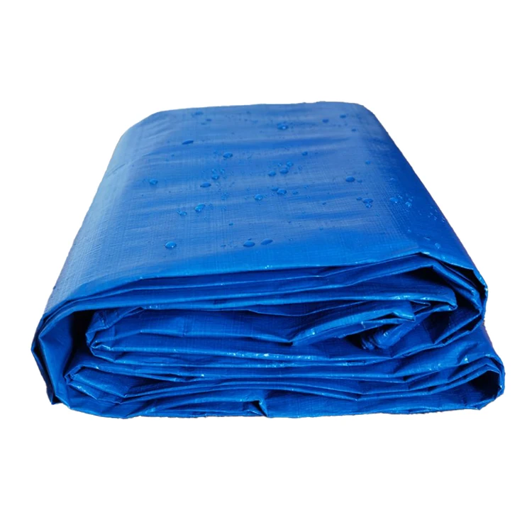 China Blue Stretch Fireproof Tarp PE Woven Tarpaulin Fabric Sizes and Price List for Car Cover