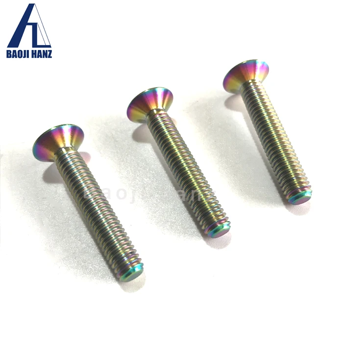 Rainbow color titanium screws for bicycle and motorcycle