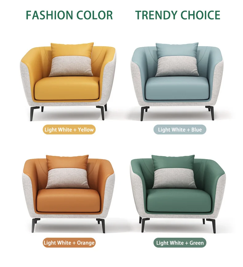 Прямая продажа с фабрики, разноцветный модный кожаный офисный диван под заказ, низкая цена, офисный диван