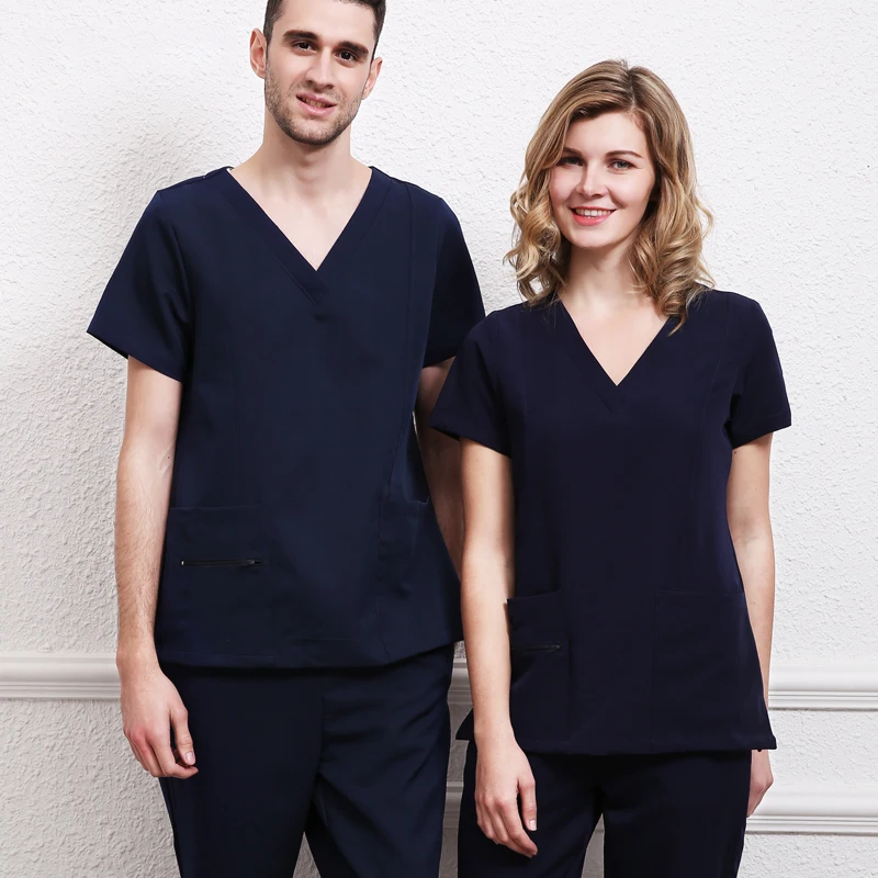 Cyalaa Hot  Wholesale Hospital Uniform Suit Long Sleeve V-Neck Medical Scrub Uniform Sets Clinic Sets Nursling Top +Pant