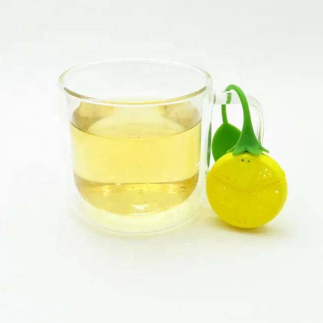 Пищевой Лимон силиконовый чай Infusers Комплект Ситечка 2-свободные листья Силиконовый Фильтр с длинной ручкой