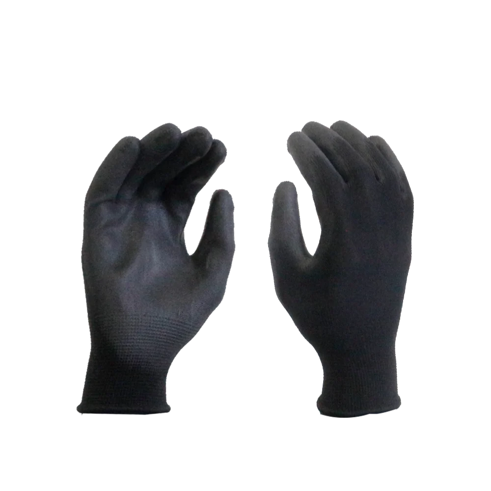 13 gauge knitted with light PU coated cheap working safety construction Gloves