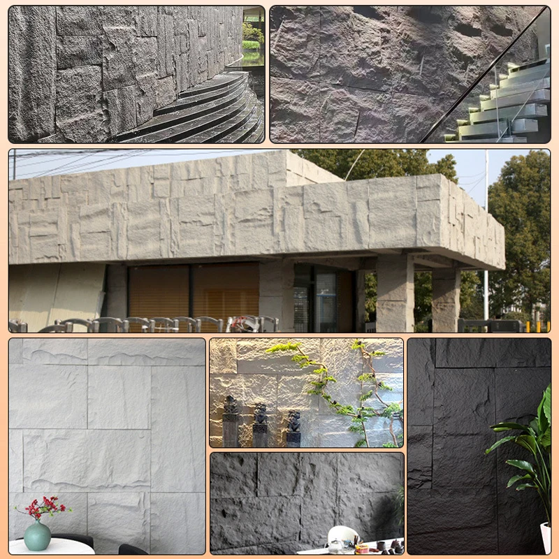PU Faux Stone Type and Tile Stone Exterior Wall Cladding PU Artificial Stone Veneer