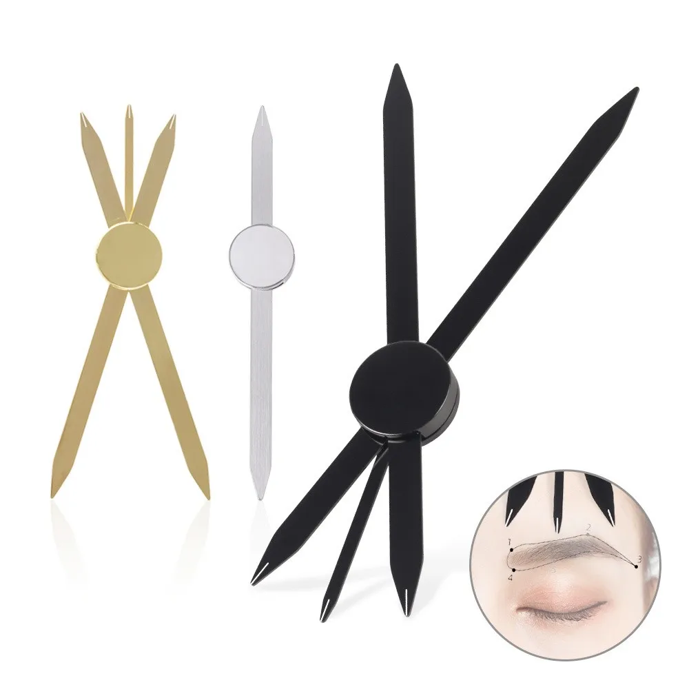 Permanent Makeup Microblading Compass  Rulers for Tattoo Eyelash EyeBrow Balance Measuring Stainless Eye brow Ruler reusable