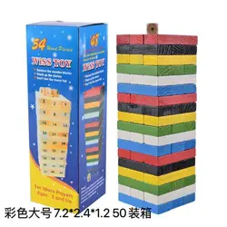 kid education toy wooden baby construction mini city wooden building blocks set