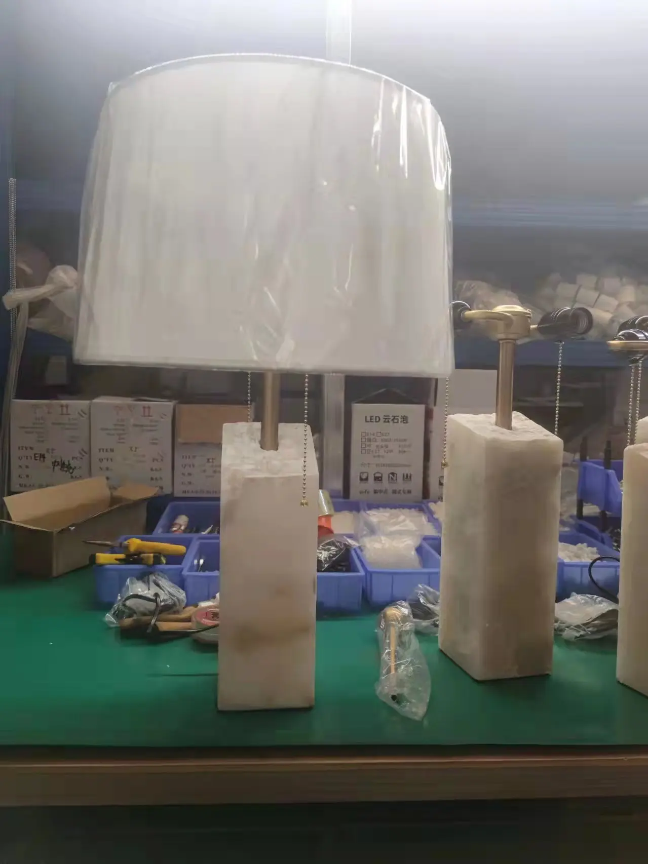 Modern Italy Design Marble White OnyxTable Lamp New Table Light Luxury Hotel ing for bedroom with onyx base