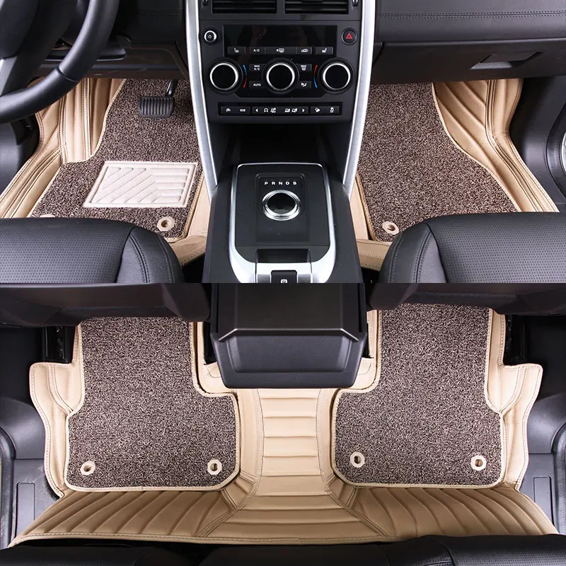 Кожаные Нескользящие легко моющиеся автомобильные коврики на заказ роскошные для пола водонепроницаемые Land rover