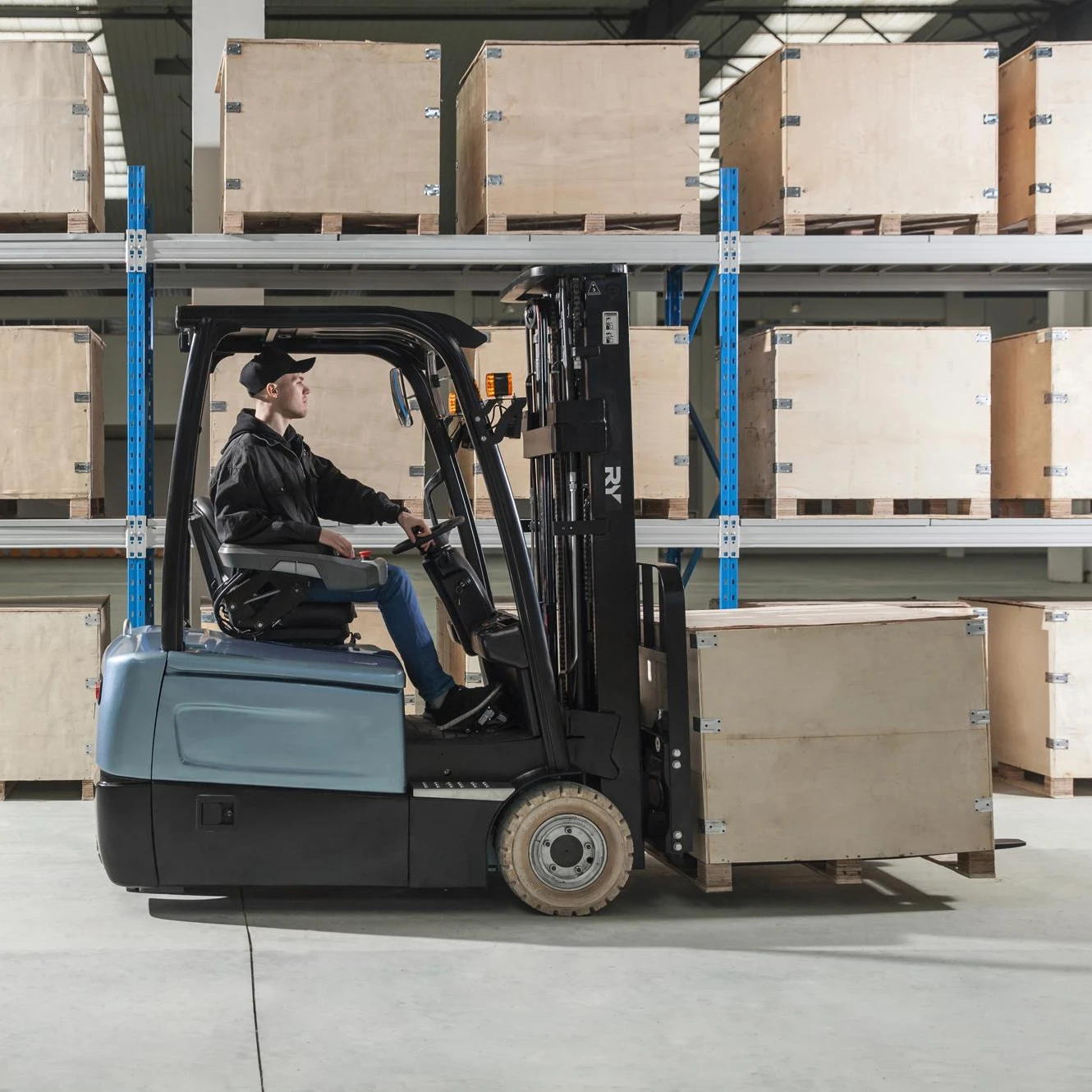 Royal 1.6t 1.8t 2t 3 Wheel Full AC ZAPI Controller Portable Small Lithium Battery Electric Forklift