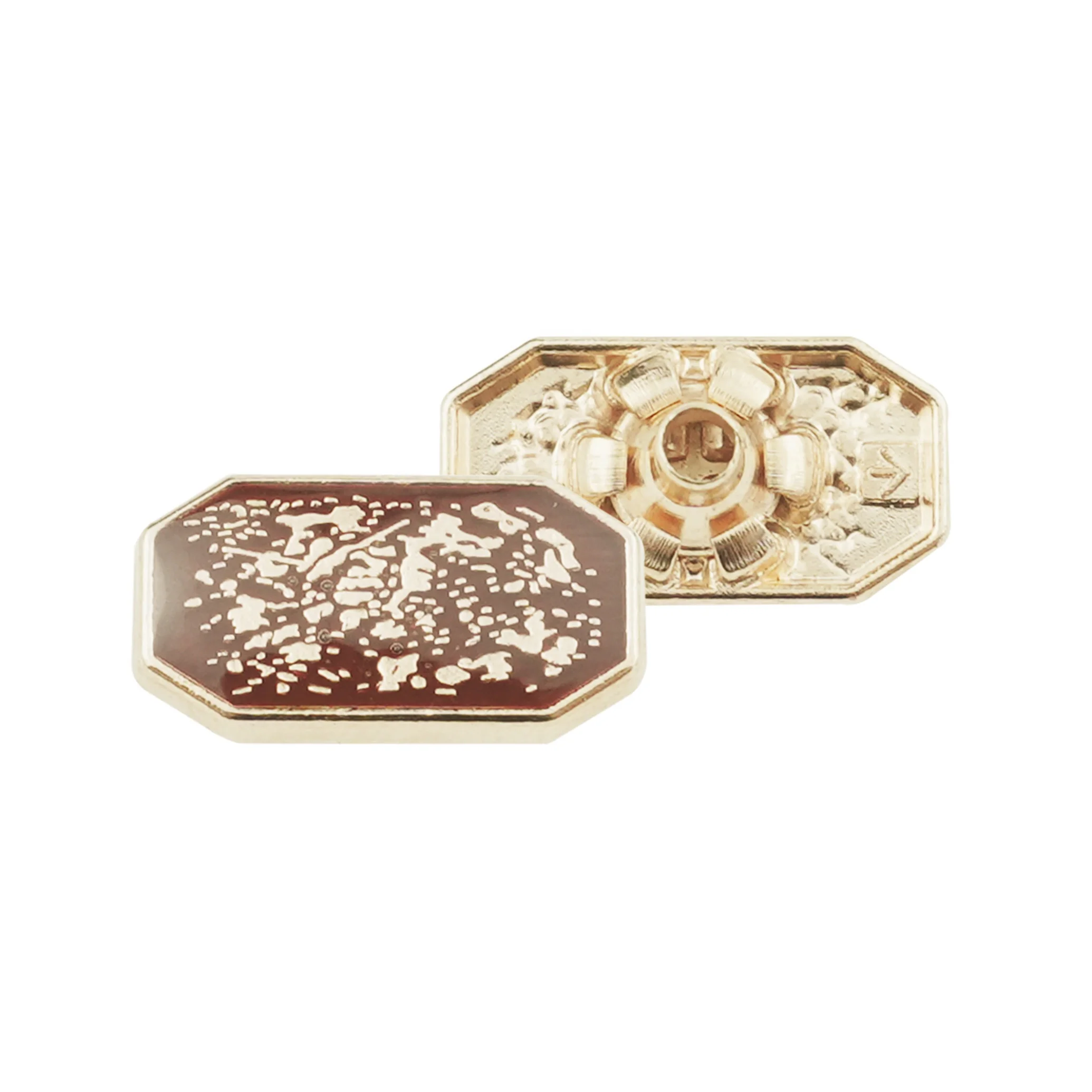 Jinyi Button Factory Sale Zinc Alloy Press 4 Part Button Logo Pattern Custom Metal Snap Button for Clothes