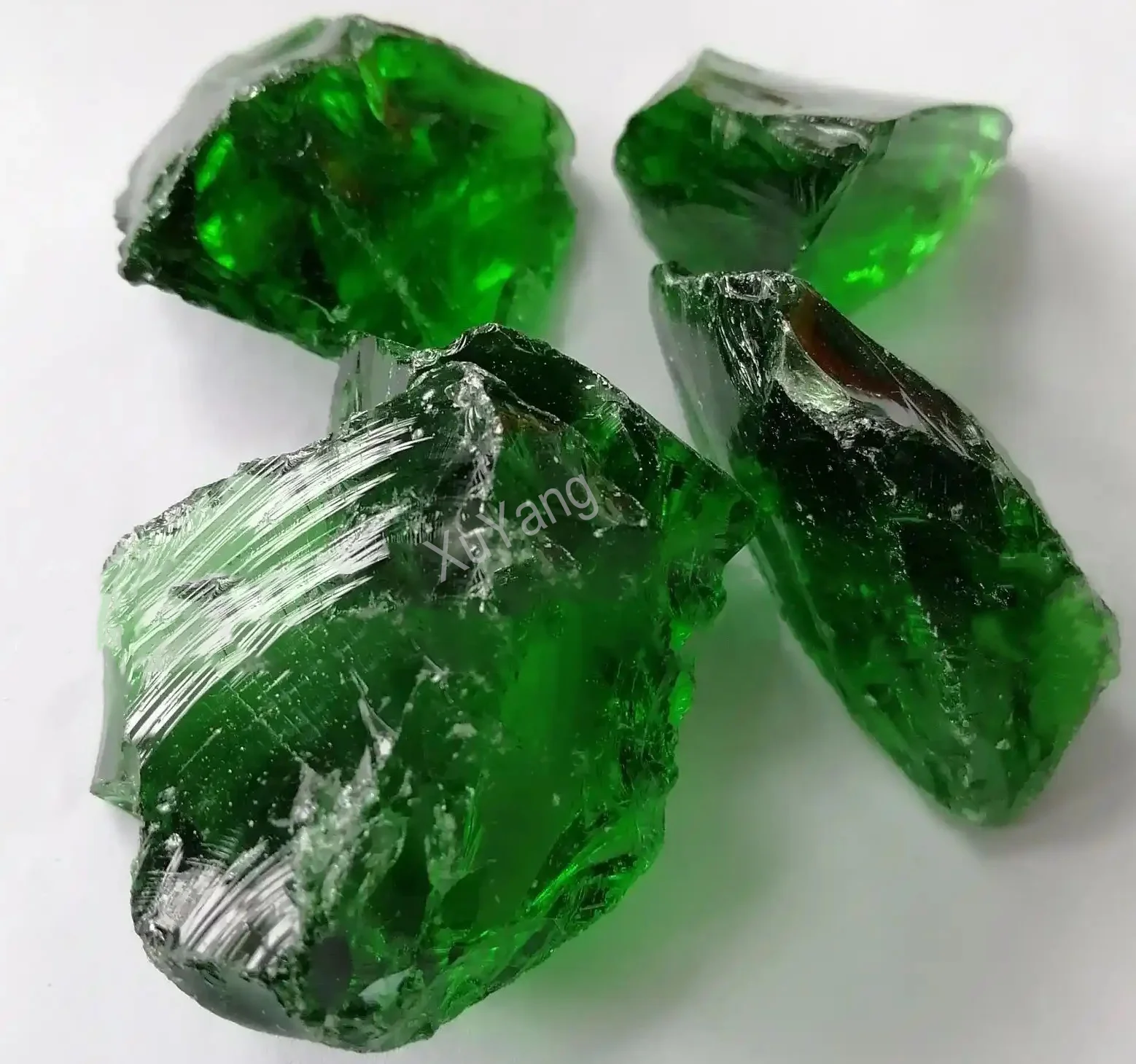 Natural  glass blocks for art landscaping slag glass rock wholesale price
