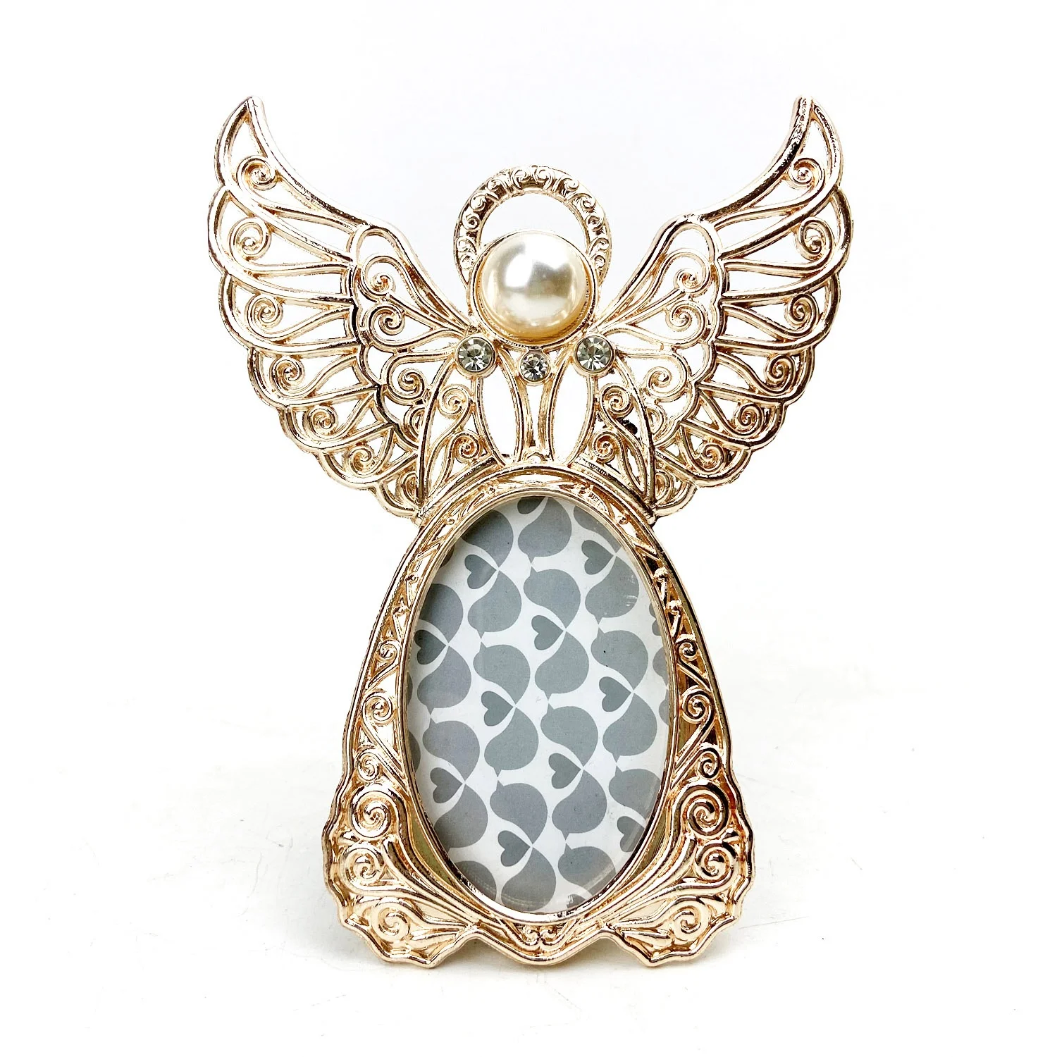 
metal angel figurines photo frame for funeral events for graveyard 