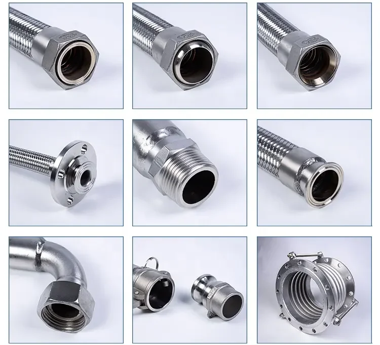 Customized various sizes stainless steel metal hose threaded hose metal hose internal thread bellows nut
