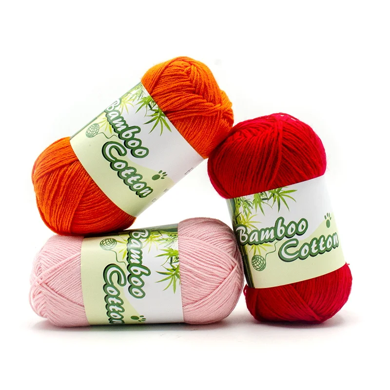 
Hand Knitting Anti Insects Bamboo Cotton Yarn For Sweater Hat Toys Bag 