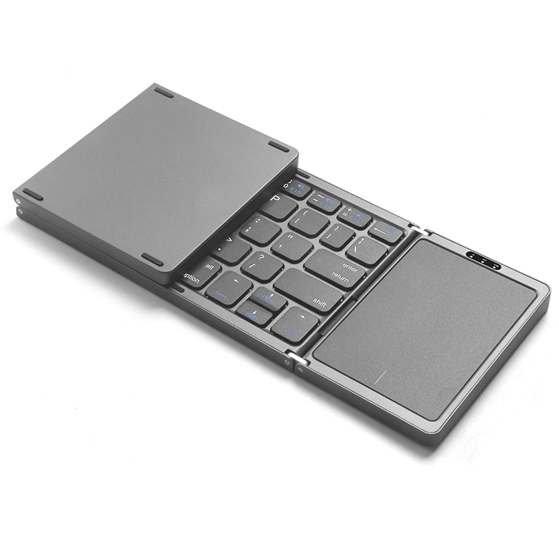 Oem Clavier испанская Складная русская синяя зубная клавиатура с тачпадом