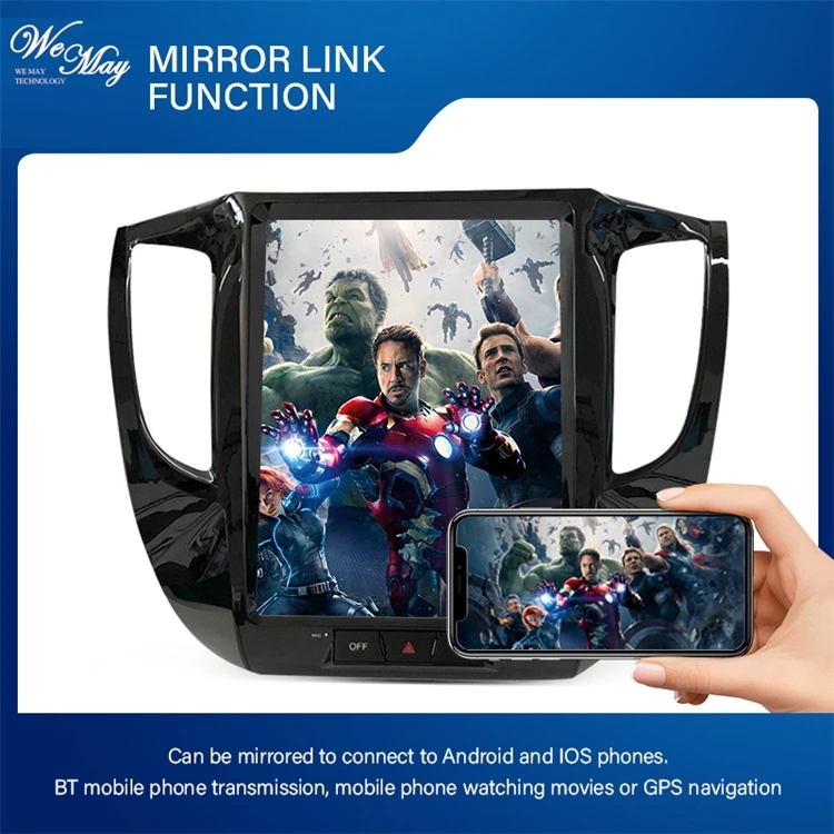 Wemay Android автомобильный 12 1 дюймовый TFT LCD 2din мультимедийный аудио видео MP4 MP5 DVD плеер для Mitsubishi L200 2015-2018