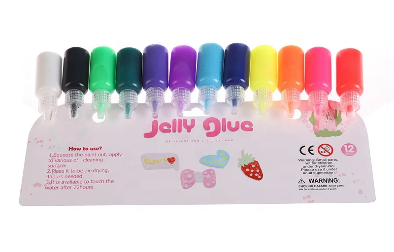 2019 new style 12colors jelly glue painting