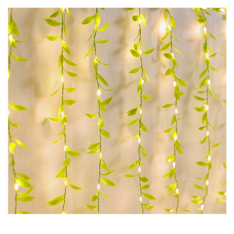 Искусственные ивовые лозы Подвесные Растения настенный дом садовый декор зеленые шторы гирлянда декоративные светильники