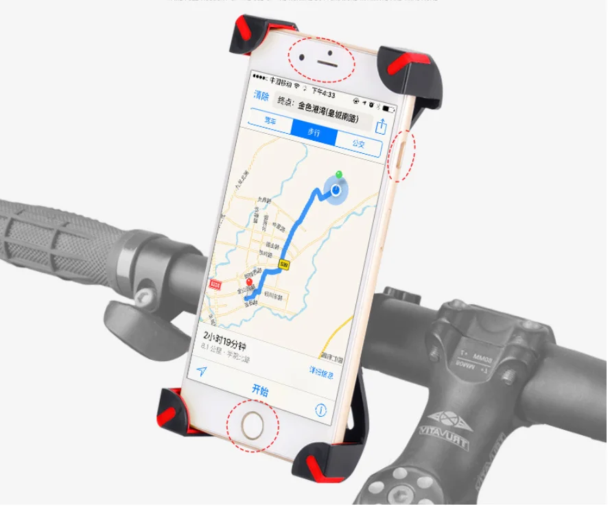 Mountain Bike phone holder,360 degree rotation Bicycle Mobile Phone bracket,cell phone stand handlebar mount for phone