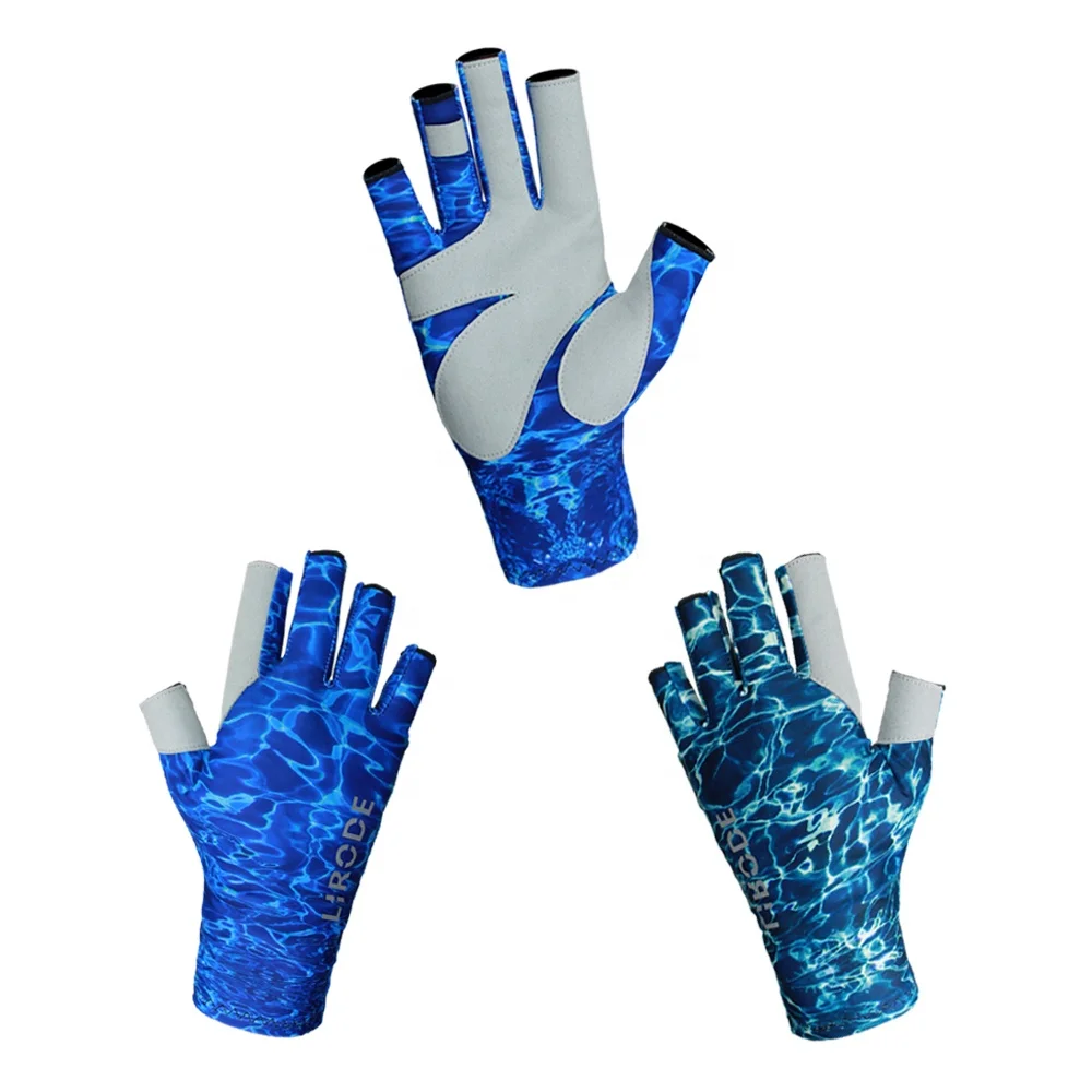 New Men Women UPF 50+ SPF Paddling Cycling Rowing Driving Technical Gear Gloves Sun Protection Fingerless Fishing Glove