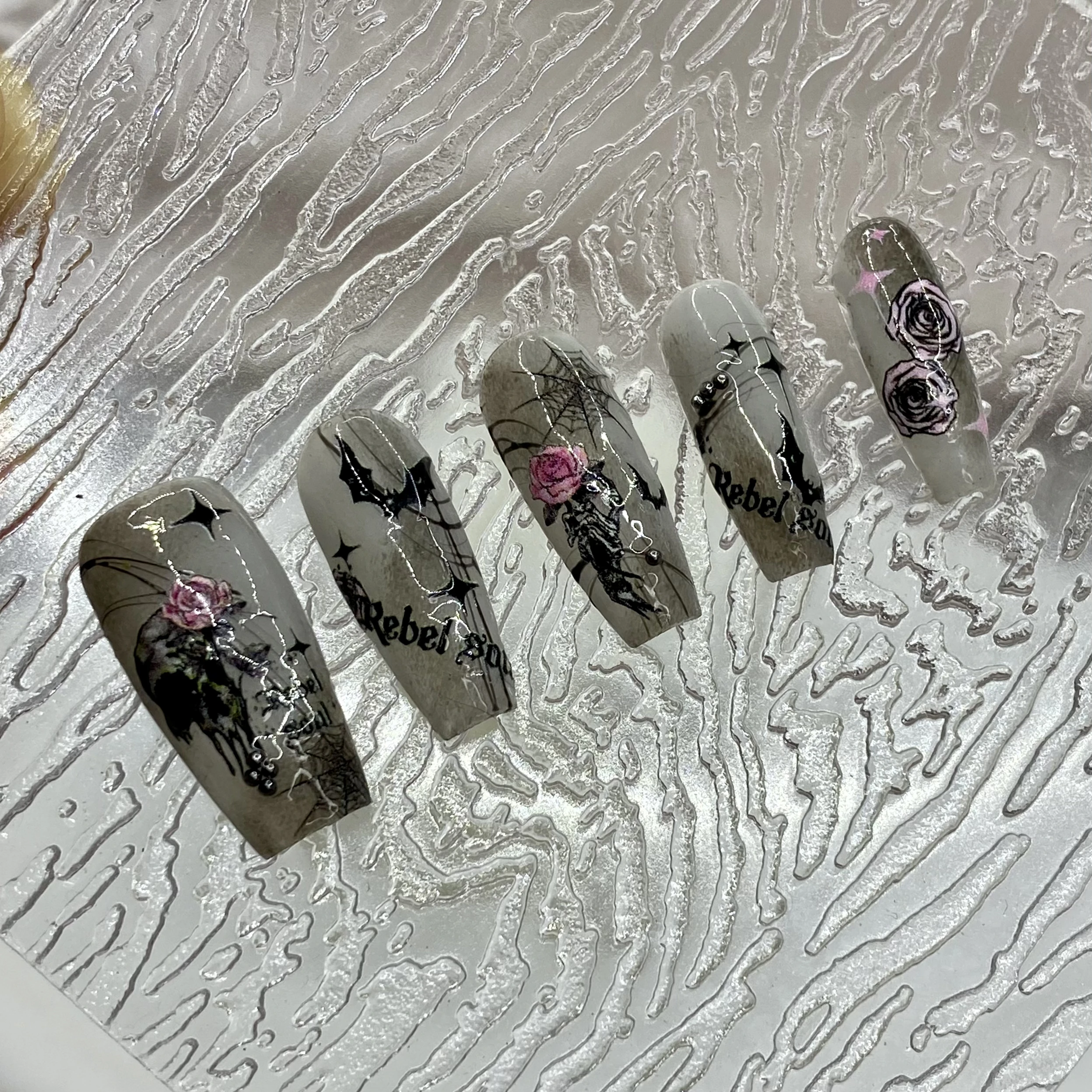 5d Press On Nails Halloween Nail Stickers For Women Kids Halloween Nail Wraps