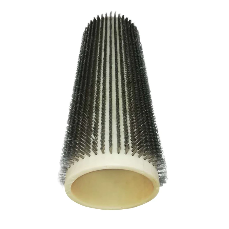 nylon cylinder steel-wire vegetable cleaning roller brush fruits cleaning brush