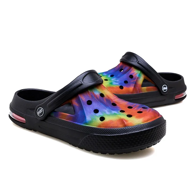 Unisex Beach Anti-slip EVA Women & Men Garden Clogs Plus Size Summer Air Cushion Platform Couple  Clogs Slippers Sandals