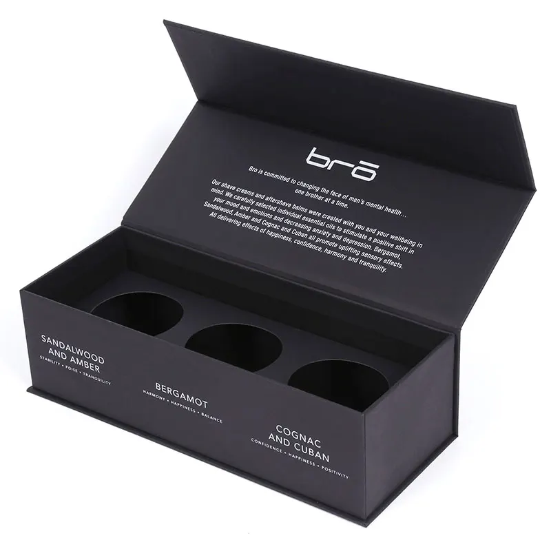 luxury custom small candle boxes packaging candle jar with lid and gift box set with insert