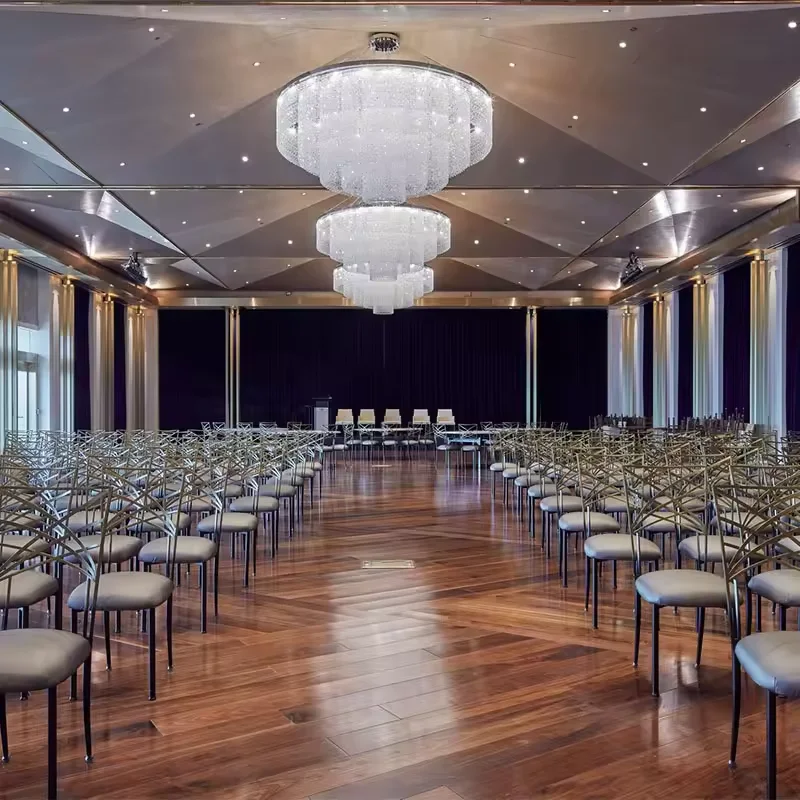 wedding Decoration chandeliers light fancy circle design chandelier for villa project hotel lobby