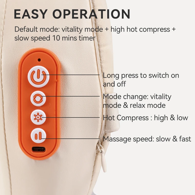 New Design Portable Massage Cushion Neck Pillow Massager Adjustable Neck Cushion Full Body Deep Tissue Massager