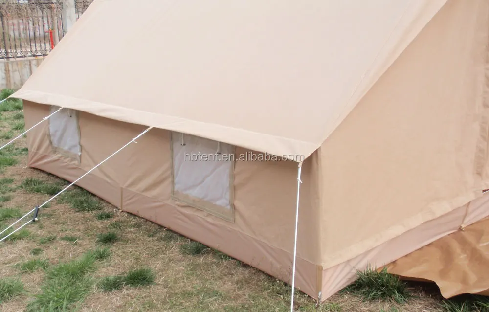 triangle 12sqm Cotton canvas hunting tent outdoor camping tent luxury safari tent