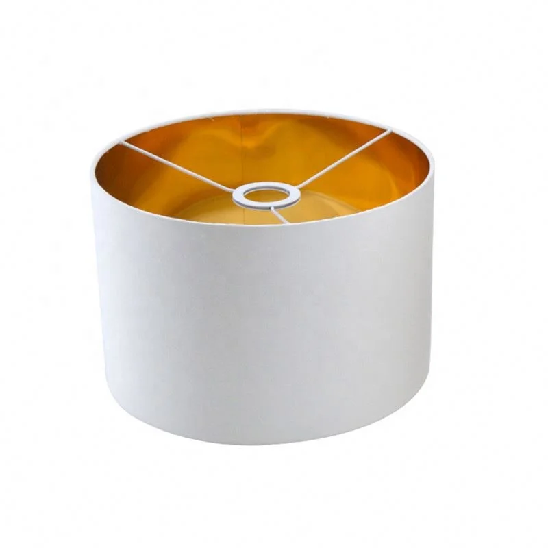 Simple Gold Designs Custom Cloth Lamp Covers Lampshade With Metal Frame