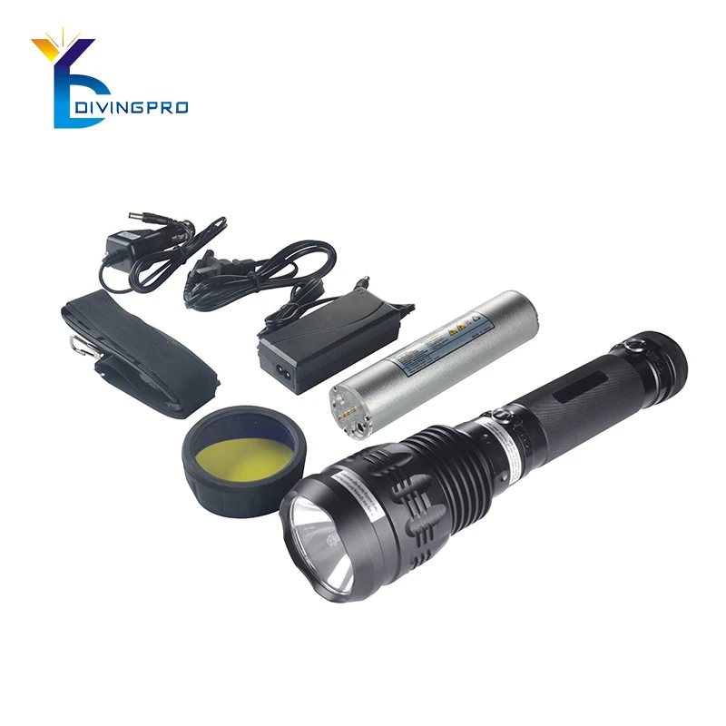 2500lm multi-function waterproof HID glare flashlight rechargeable HID powerful xenon flashlight
